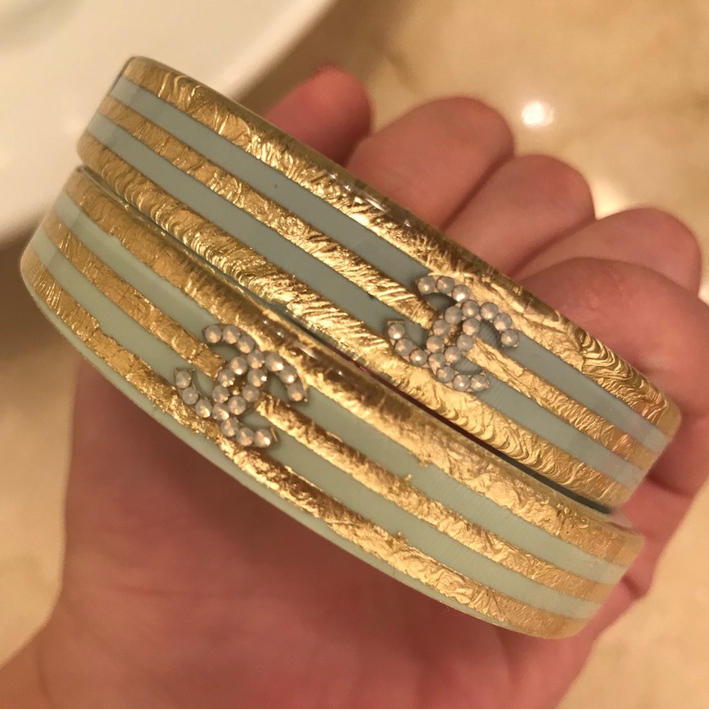 Blue and Gold Bangle - Picture 2 of 4